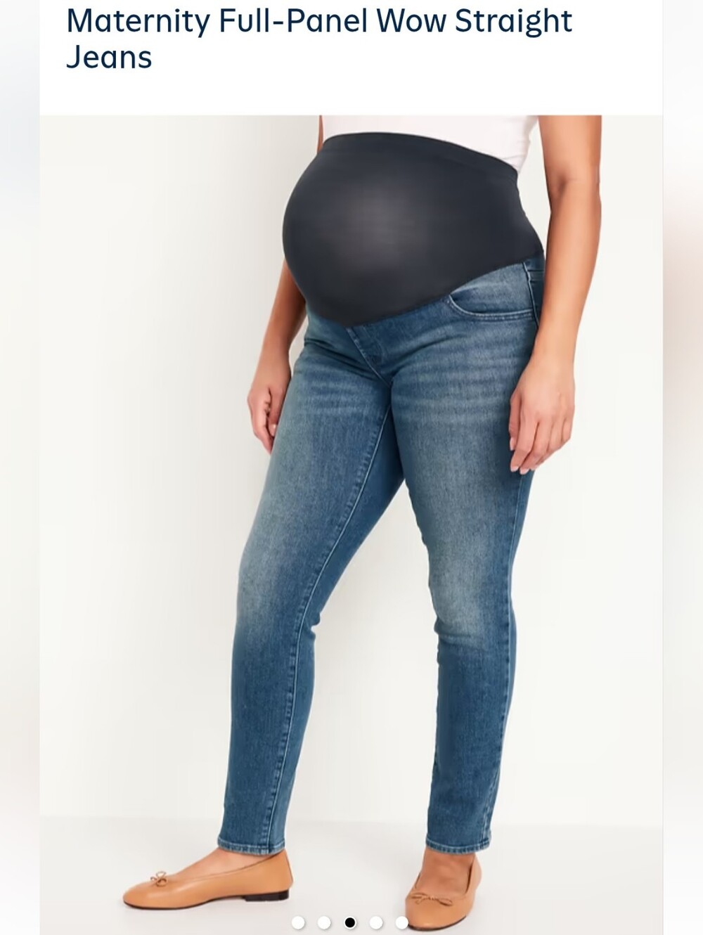 Maternity Full-Panel Wow Straight Jeans - Blue
